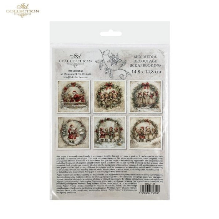 Winter's Tale Christmas Darlings and Santa Rice Paper Mini Set by ITD Collection