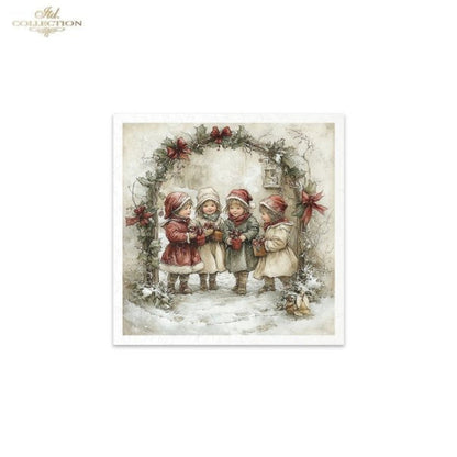 Winter's Tale Christmas Darlings and Santa Rice Paper Mini Set by ITD Collection