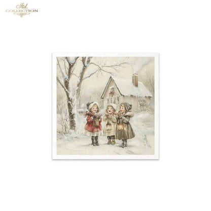 Winter's Tale Christmas Snow Darlings III Rice Paper Mini Set by ITD Collection