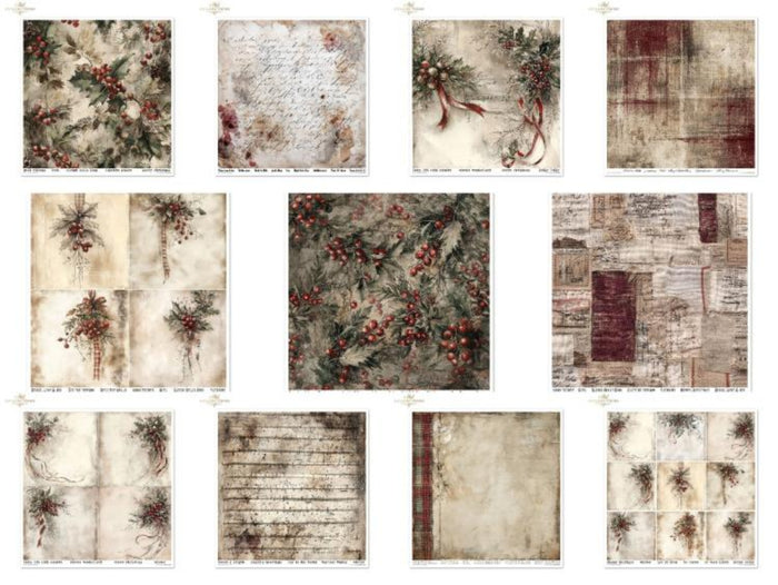 Winter's Tale in Red Scrapbook Paper Set by ITD Collection