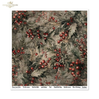 Winter's Tale in Red Scrapbook Paper Set by ITD Collection