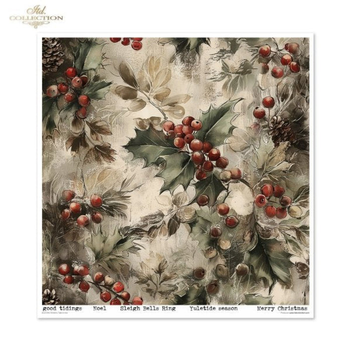 Winter's Tale in Red Scrapbook Paper Set by ITD Collection