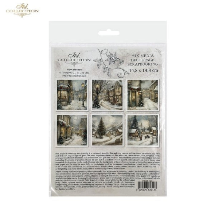 Winter's Tale Village Christmas II Rice Paper Mini Set by ITD Collection