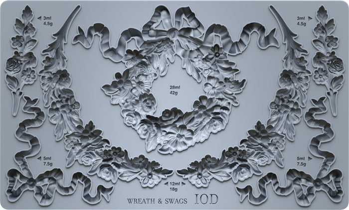 IOD Wreath and Swags Mould by Iron Orchid Designs