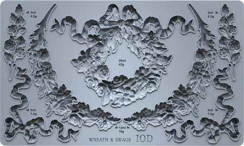 IOD Wreath and Swags Mould by Iron Orchid Designs