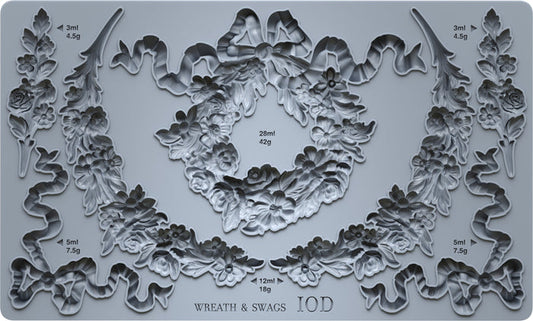 IOD Wreath and Swags Mould by Iron Orchid Designs
