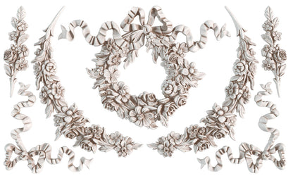 IOD Wreath and Swags Mould Clay Castings