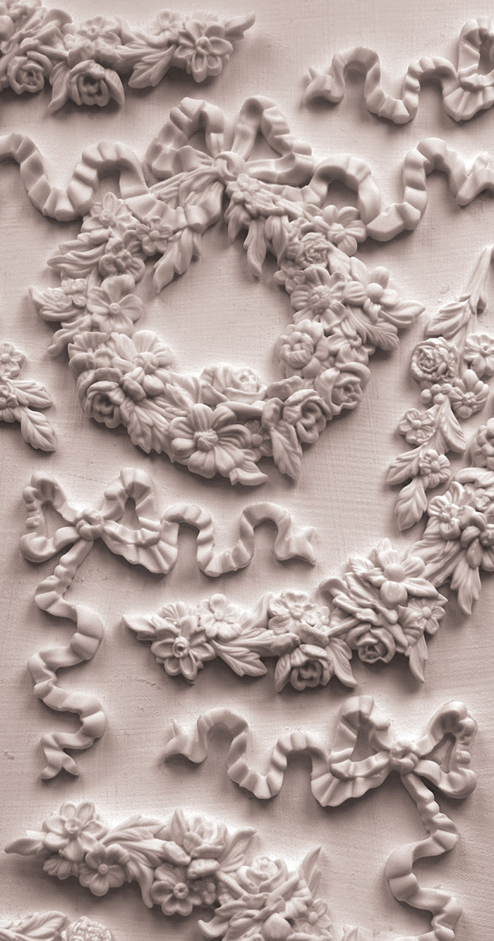 View of castings of IOD Wreath and Swags Mould