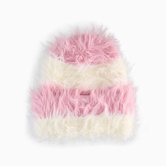 PUMA x KidSuper High Crown Cuff Beanie - Poised Pink-Alpine Snow