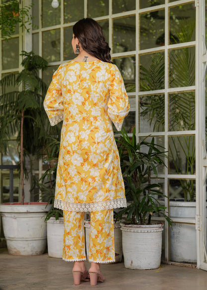 YELLOW LACE CORD SET