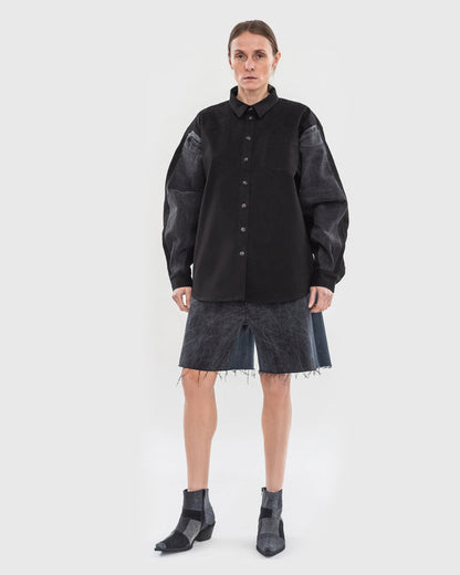 Buy Yin Yang Denim Shorts – Bottoms by Ksenia Schnaider | Ethical & Sustainable Fashion
