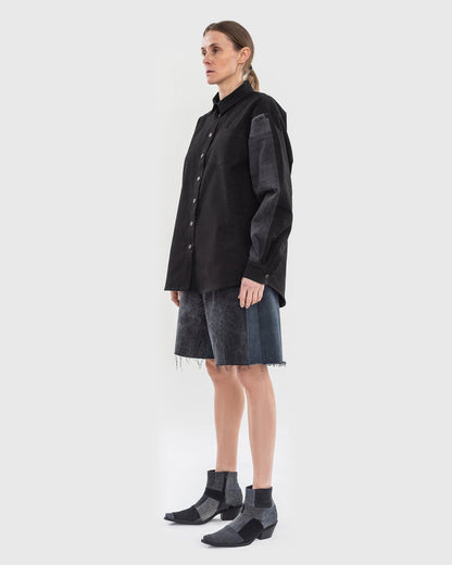 Buy Yin Yang Denim Shorts – Bottoms by Ksenia Schnaider | Ethical & Sustainable Fashion